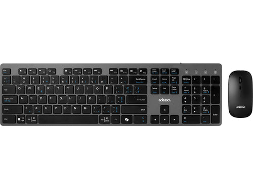 Adesso Multi-OS Wireless Scissor-Switch Keyboard and Mouse (Canadian French)