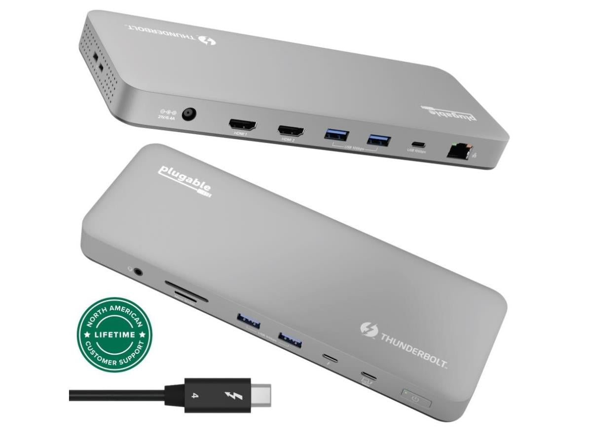 Plugable Thunderbolt 4 / USB4 Dual-HDMI Docking Station