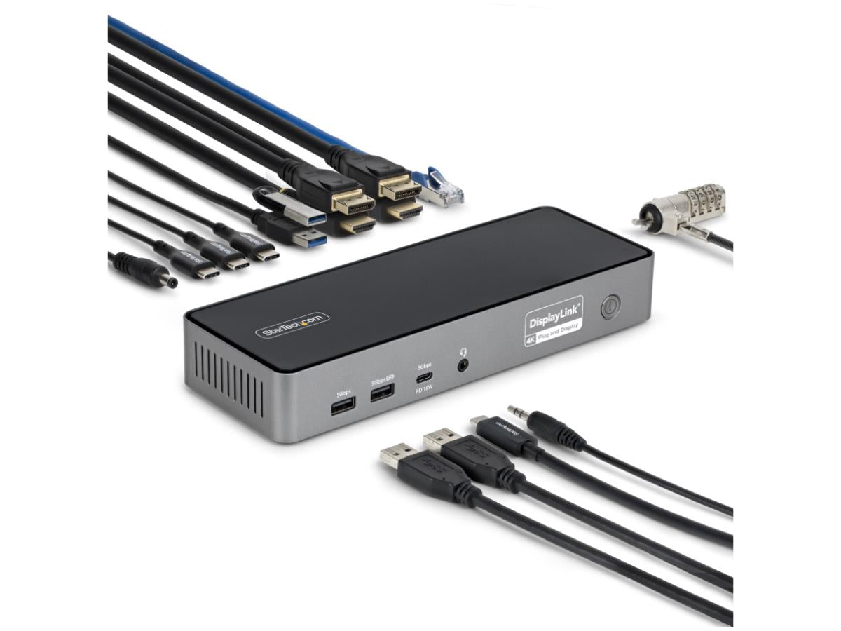 StarTech.com USB-C Triple 4K60 Dock, 140W Charging