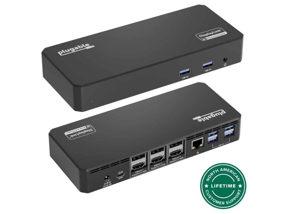 Plugable 12-in-1 USB-C Triple 4K Docking Station